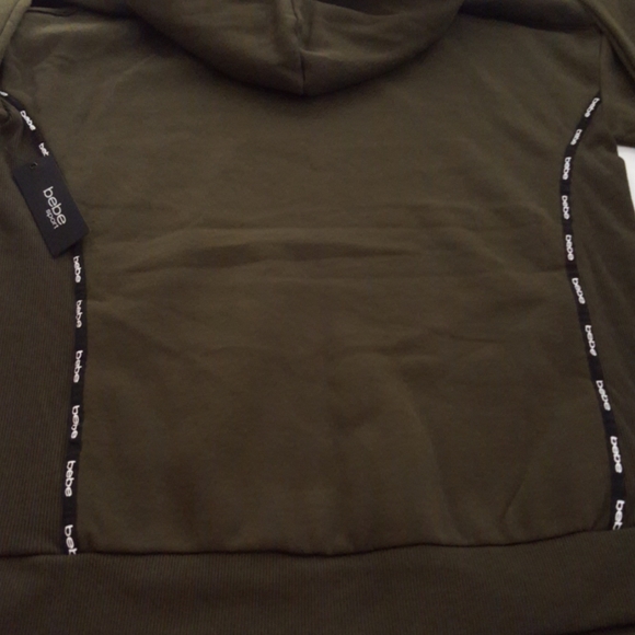 bebe Oversized Tape Ribbed Mini Logo Hoodi… - Picture 7 of 16